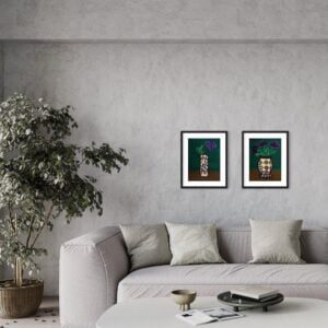 Marianne Blue on Wooden Table