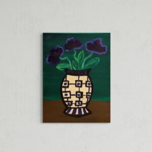 Marianne Blue on Wooden Table